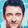 Abstract Hugh Jackman Diamond Painting