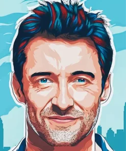 Abstract Hugh Jackman Diamond Painting