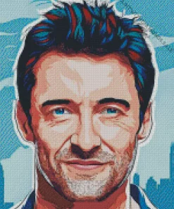 Abstract Hugh Jackman Diamond Painting