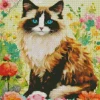 Abstract Siamese Cat Diamond Painting