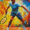 Abstract Tennis Player Diamond Painting