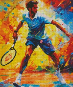 Abstract Tennis Player Diamond Painting