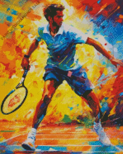 Abstract Tennis Player Diamond Painting