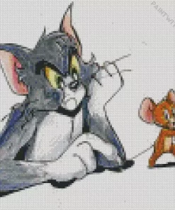 Abstract Tom and Jerry Diamond Painting