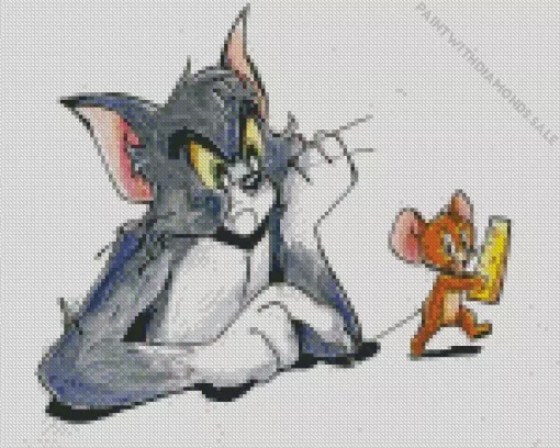 Abstract Tom and Jerry Diamond Painting