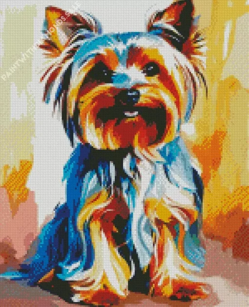 Abstract Yorkshire Terrier Diamond Painting