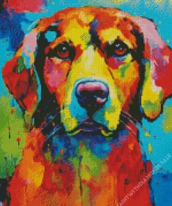 Abstract Colorful Dog Diamond Painting