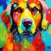 Abstract Colorful Dog Diamond Painting