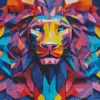 Abstract Colorful Lion Diamond Painting