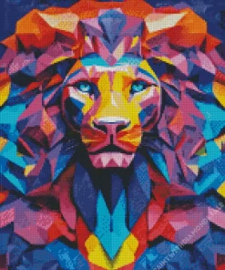 Abstract Colorful Lion Diamond Painting