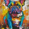 Abstract Colorful Pug Dog Diamond Painting