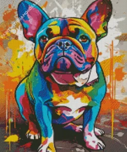 Abstract Colorful Pug Dog Diamond Painting