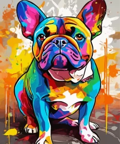 Abstract Colorful Pug Dog Diamond Painting