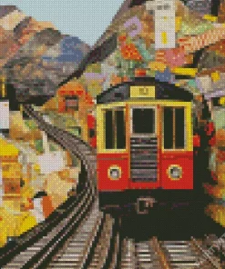 Abstract Train Diamond Painting