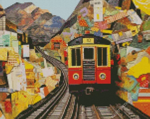 Abstract Train Diamond Painting