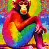 Adorable Colorful Monkey Diamond Painting