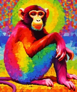 Adorable Colorful Monkey Diamond Painting