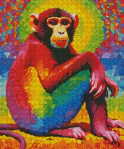 Adorable Colorful Monkey Diamond Painting