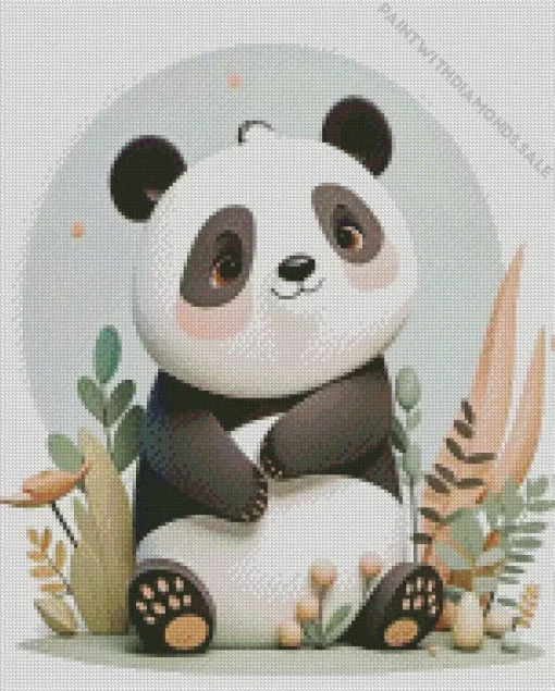 Adorable Panda Diamond Painting