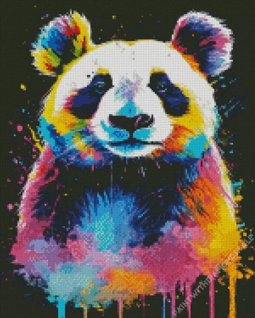 Aesthetic Colorful Bear Diamond Painting