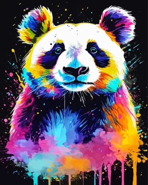 Aesthetic Colorful Bear Diamond Painting