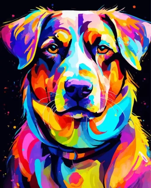 Aesthetic Colorful Dog Diamond Painting