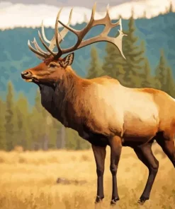 Aesthetic Elk Animal Diamond Painting