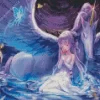 Anime Girl And Unicorn Diamond Painting