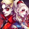 Anime Suicide Squad Joker And Harley Quinn Diamond Painting