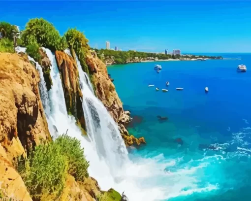 Antalya Duden waterfall Diamond Painting