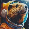 Astronaut Otter Diamond Painting