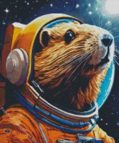 Astronaut Otter Diamond Painting