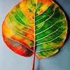 Autumn Monstera Leaf Diamond Painting