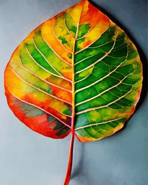 Autumn Monstera Leaf Diamond Painting