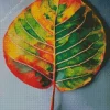 Autumn Monstera Leaf Diamond Painting