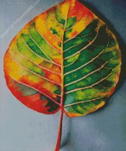 Autumn Monstera Leaf Diamond Painting