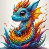 Baby Colorful Dragon Diamond Painting