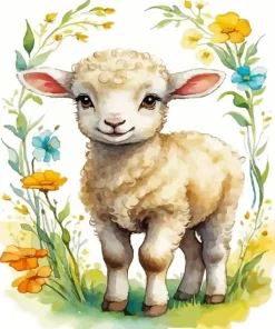 Baby Lamb Animal Diamond Painting