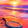 Beach Tennis Racket Diamond Painting