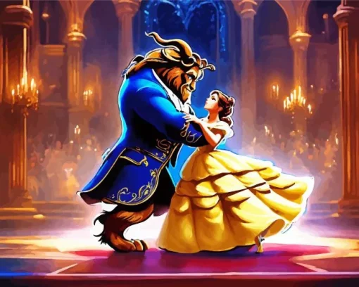 Beauty And The Beast Art Diamond Painting