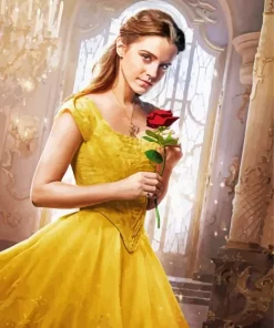 Beauty And The Beast Belle In Yellow Diamond Painting