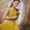 Beauty And The Beast Belle In Yellow Diamond Painting