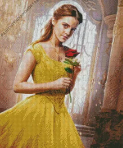 Beauty And The Beast Belle In Yellow Diamond Painting