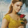 Belle With Red Rose Diamond Painting