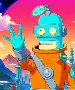 Bender Futurama Cartoon Diamond Painting