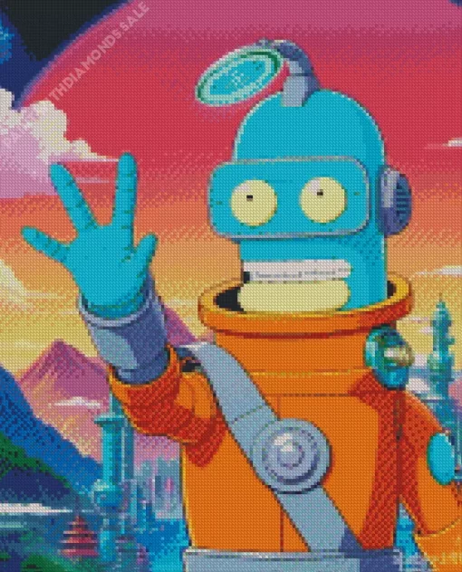 Bender Futurama Cartoon Diamond Painting