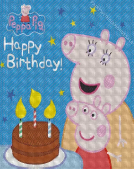 Birthday Of Peppa Diamond Painting