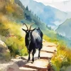 Black Goat Diamond Painting