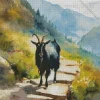 Black Goat Diamond Painting