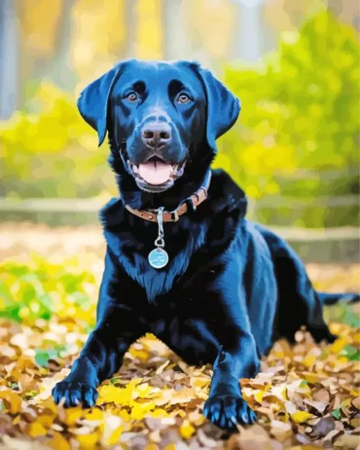 Black Labrador Dog Diamond Painting